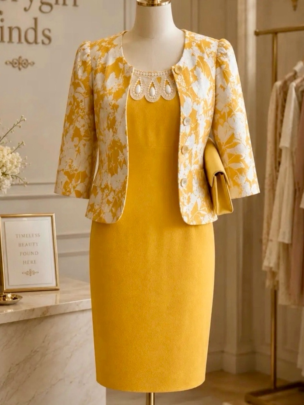 Elegant Yellow Sheath Skirt - Classic Women's Pencil Skirt